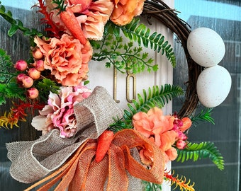 Rattan Spring Easter Door Wreath - One Only! - Easter Wreath - Spring Wreath