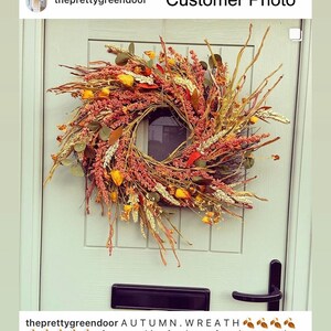 22 Inch XL Autumn Fall Wreath Autumn Wreath Thanksgiving Wreath Fall Wreath image 9