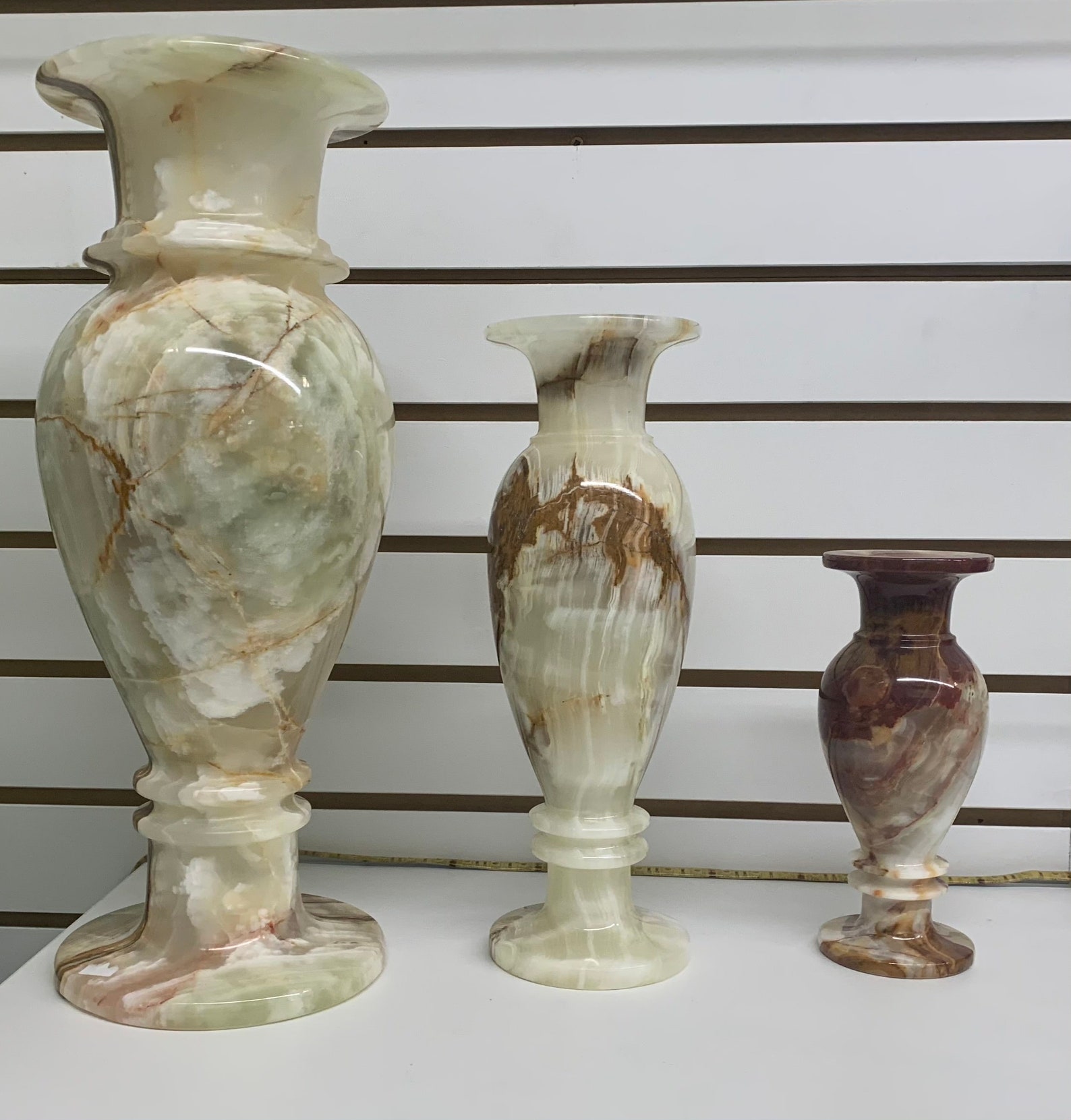 Marble/Onyx Natural Solid stone carved Vases with Two Etsy