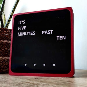 Word Clock – Modern LED Table Clock with your colors | Stylish Timepiece for Home and Office