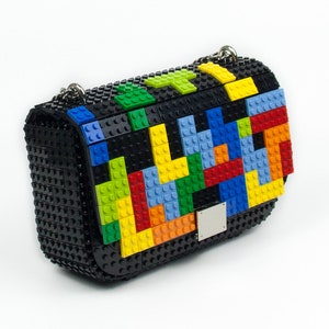 Bolso con solapa S Tetris - Cambia su dibujo cuando quieras - Bloques tipo Lego de alta calidad - Envío Gratuito
