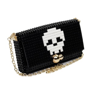 Cartera cuadrada con dibujo de Calavera - Cambia su dibujo cuando quieras -  Bloques tipo Lego de alta calidad - Envío Gratuito