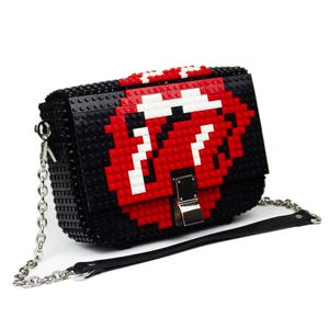 Bolso Clip Rolling Stones - Cambia su dibujo cuando quieras - Bloques tipo Lego de alta calidad - Envío Gratuito