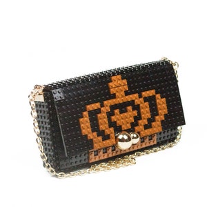 Cartera cuadrada con dibujo de Corona - Cambia su dibujo cuando quieras -  Bloques tipo Lego de alta calidad - Envío Gratuito
