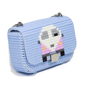 Bolso con solapa S Furgo - Cambia su dibujo cuando quieras - Bloques tipo Lego de alta calidad - Envío Gratuito