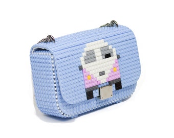 Bolso con solapa S Furgo - Cambia su dibujo cuando quieras - Bloques tipo Lego de alta calidad - Envío Gratuito