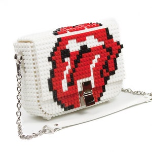 Bolso Clip Rolling Stones - Cambia su dibujo cuando quieras - Bloques tipo Lego de alta calidad - Envío Gratuito