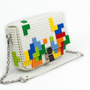 Bolso Clip Tetris - Cambia su dibujo cuando quieras - Bloques tipo Lego de alta calidad - Envío Gratuito