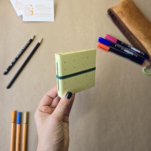A6 notebook drawing notebook original gift idea unique gift idea watercolor notebook sketchbook, Mini eco-poetic notebook