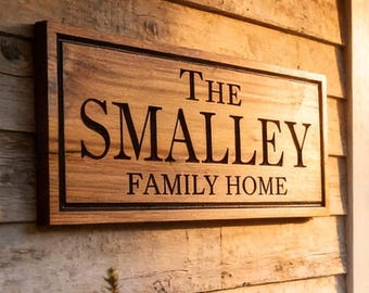 Personalized Cabin Sign, Custom Lake House Sign, Housewarming Gift for Cabin Owner, Rustic Wood Sign Family Name Sign Camp Sign Outdoor Sign