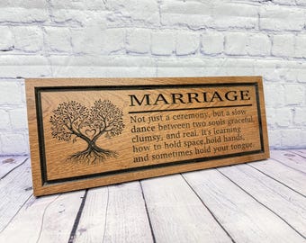 Tree of Life Sign, Marriage Sign, Wedding Gift Personalized, Anniversary Gift Wood, Couples Sign, Custom Quote Sign, Rustic Love Sign