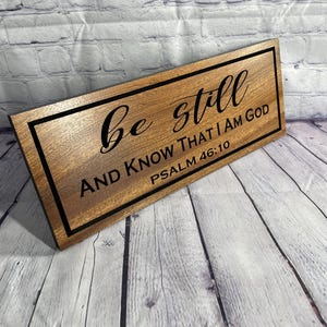 Be Still and Know That I Am God Sign, Scripture Wall Art, Christian Decor PSALM 46:10 Rustic Timber & Gifts Rustic Timber Rustic Sign