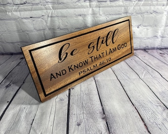 Be Still and Know That I Am God Sign, Scripture Wall Art, Christian Decor PSALM 46:10 Rustic Timber & Gifts Rustic Timber Rustic Sign