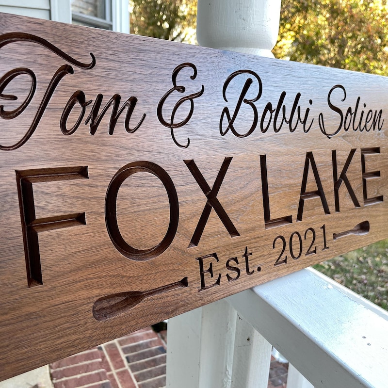 Custom Carved Wood Sign: Lake House, Cabin, Lodge Decor