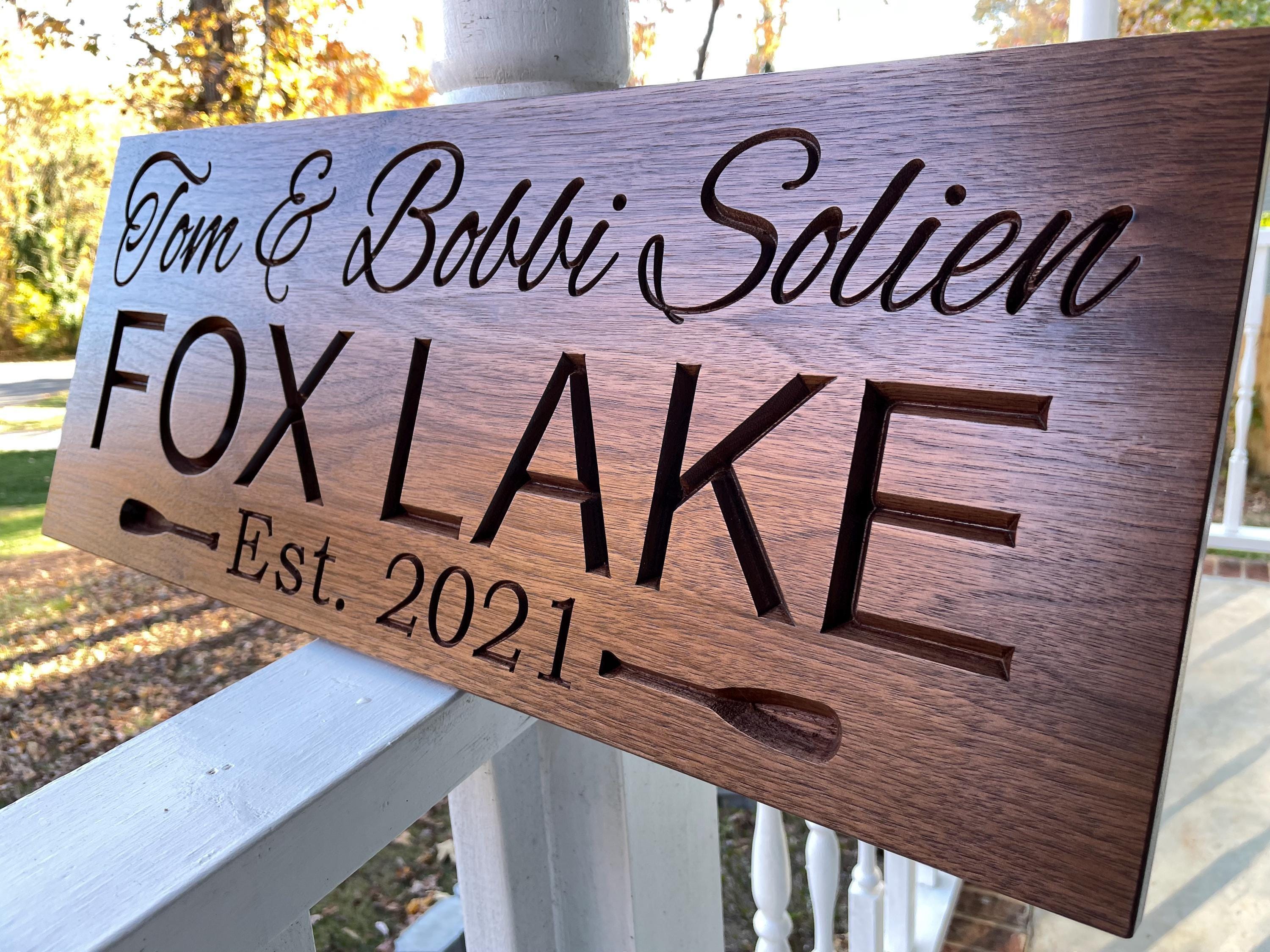 Personalized 3D Wooden Lake House Sign: Cabin Hunting Decor