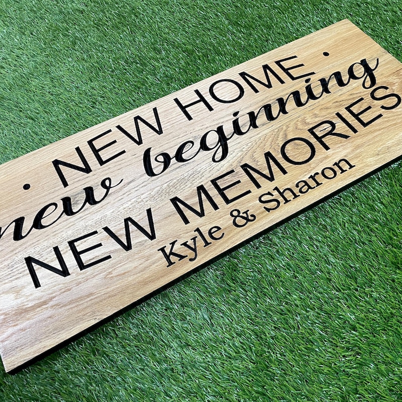 Personalized New Home Wooden Sign: Housewarming Gift