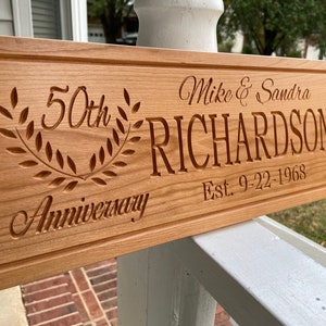 Personalized 50th Anniversary Gift for parents-50th wedding anniversary gifts-Wooden Anniversary Gift 50th Anniversary Wooden signs FT-C