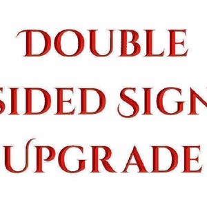 Double-Sided Sign Upgrade for Rustic Timber Signs