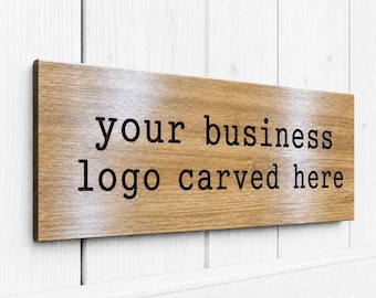 Custom Office Logo Sign, Carved Wood Corporate Sign, Company Lobby Reception Decor, Business Owner Entrepreneur Gift, CNC Engraved Brand