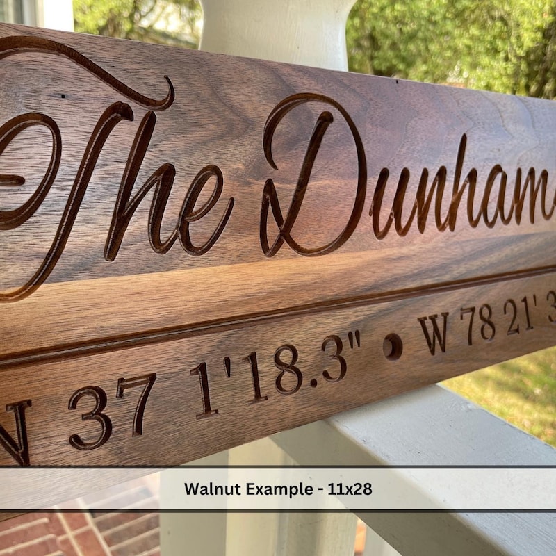 Personalized Latitude Wooden Sign: Hand Crafted Rustic Decor