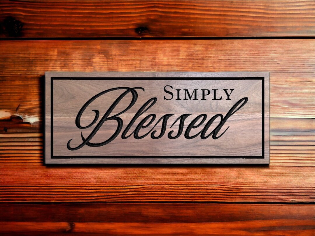 Simply Blessed Sign Rustic Timber & Gifts Rustic Timber Rustic Etsy