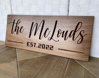 Mountain Cabin Sign Custom Wood, Rustic Camp Cottage Sign Personalized, Custom Carved Wooden Cabin Decor Gift
