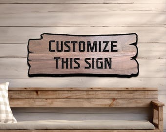 Personalized Wood Framed Sign, Custom Quote Wall Art, Rustic Carved Quote Plaque, Home Decor Wood Sign