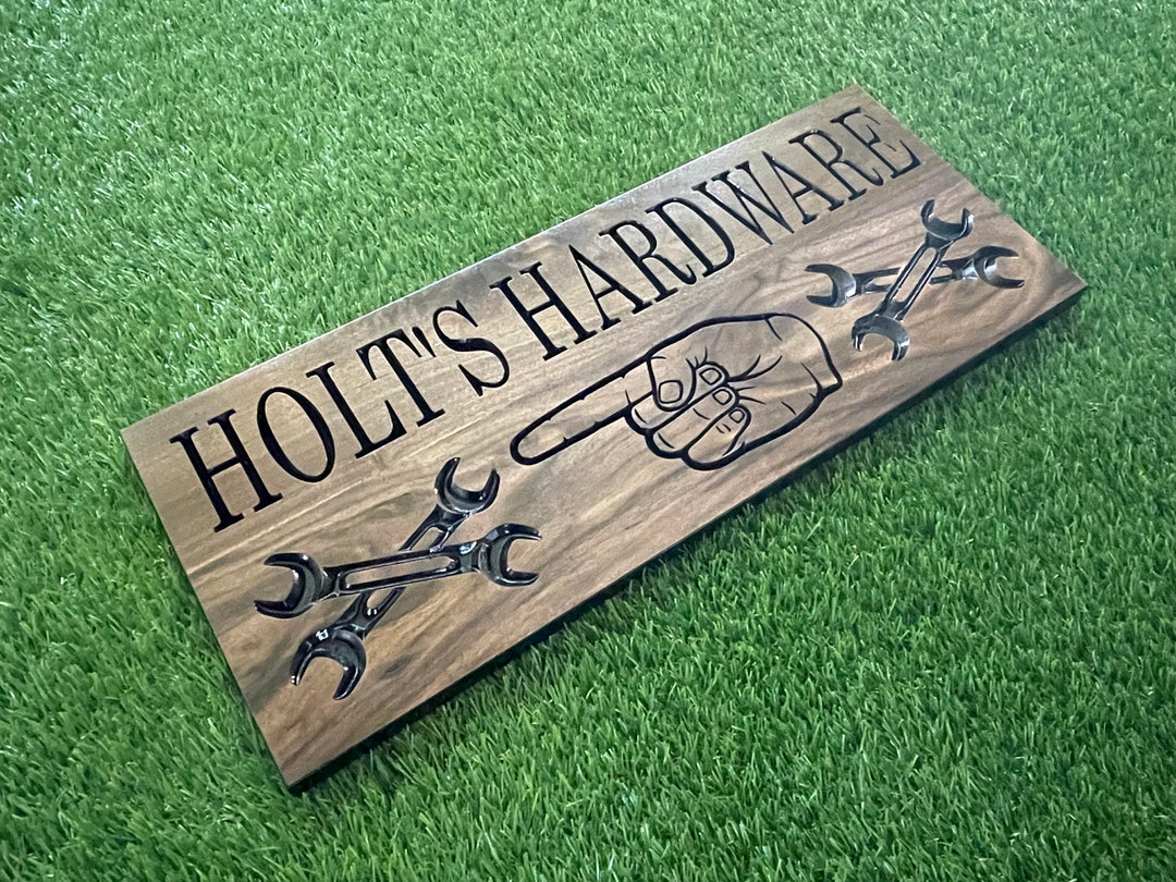 Papa's Hardware Garage Sign Gift for Grandparents Farmhouse Sign Rustic Sign Grandpa's Shop