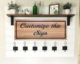 Custom Quote Sign Wood Any Text, Personalized Carved Hardwood Sign Your Words, Home Decor Quote Plaque, Rustic Any Saying Sign