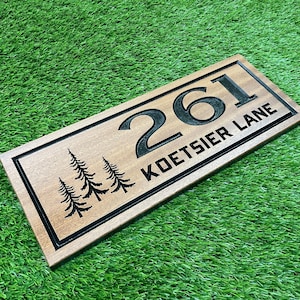 Address Sign Marker, Wood carved address plaque, personalized wood signs, custom cabin signs, custom wood, outdoor address welcome sign art