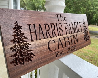 Wooden Signs, Welcome Signs, Camp Signs, Cabin Signs, Lake House, Cabin decor, Sign, Pine Trees, Sign, Rustic Cottage Signs, Carved Sign