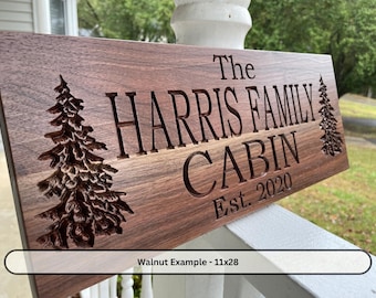Wooden Sign, Welcome Signs, Camp Signs, Cabin Signs, Lake House, Cabin decor, Sign, Pine Trees, Sign, Rustic Cottage Signs, Carved Sign Gift
