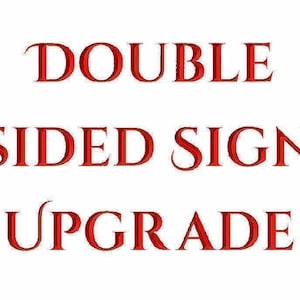 Double-Sided Sign Upgrade for Rustic Timber Signs