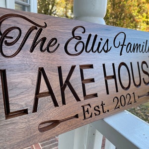 Custom Carved sign, Custom Wood Sign, Cabin Sign, Lakehouse Sign, Lodge Decor, Custom Lake House Signs, Wooden Sign PL-L-W Rustic Timber