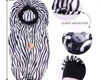 Thick Band Zebra Braid Bonnet w/ Button