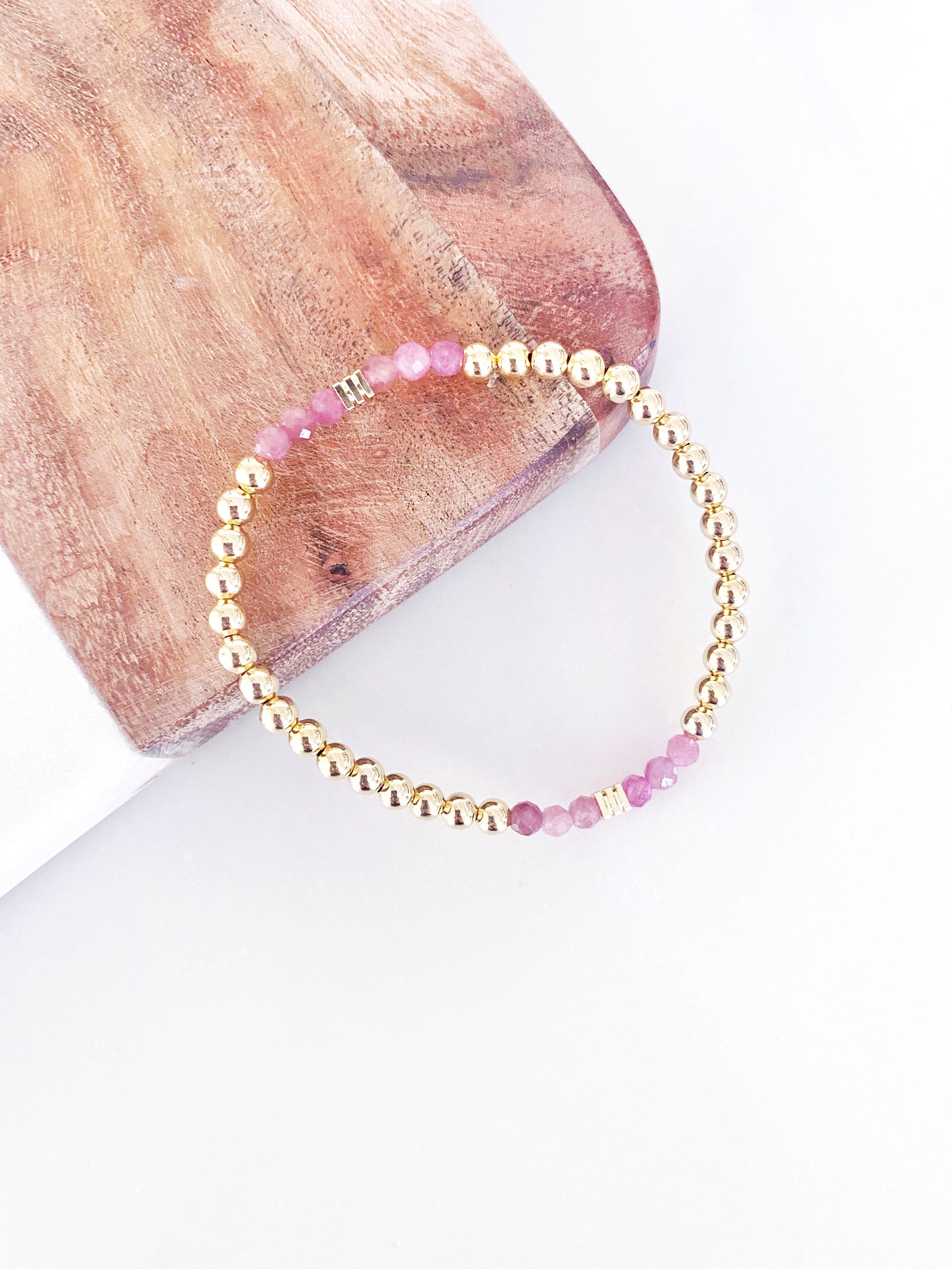 Bracelets Tourmaline rose rempli dor 14k 2.5mm 3mm 4mm 5mm Etsy