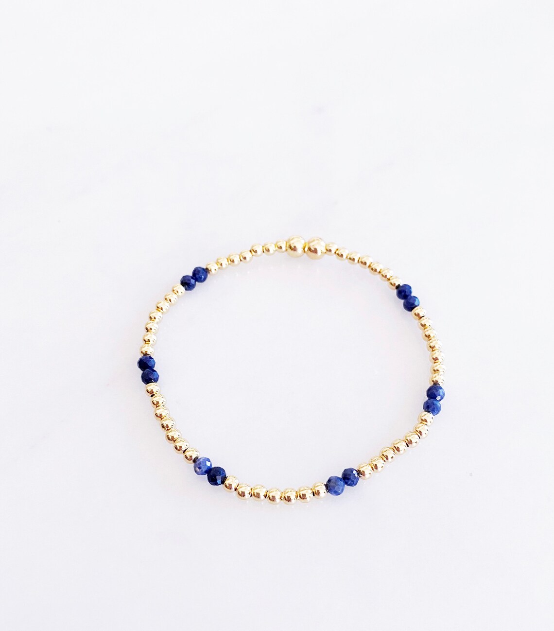 14k Gold Filled Sapphire Beaded Bracelets 2.5mm 3mm 4mm 5mm Etsy