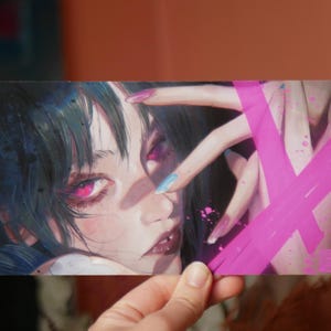 Meisje met blauw haar