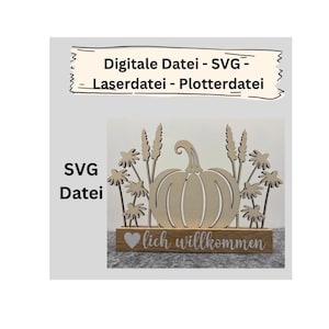 ファイル - レーザー ファイル - ブロック用秋のバー - カボチャと花 - SVG ファイル - ダウンロード - ファイル番号 136 - プロッター ファイル