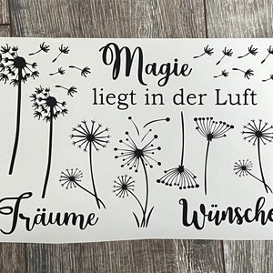 Stickerbogen - Pusteblume - Wünsche - Träume - Format DIN A4 - Magie liegt in der Luft