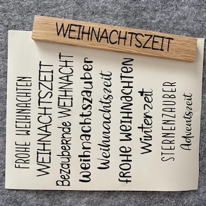 Stickerbogen - Klötzchen Schriftzüge - Weihnachten - Advent - Winter - Format DIN A5 - Nr. 1