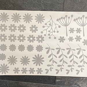 Stickerbogen - Sticker - Blumen - Blüten - Aufkleber - Format DIN A4