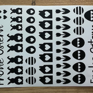 Sticker - Ostern und Frühling - Tulpen - Format DIN A5 - Eier - Hasen - Osterhasen
