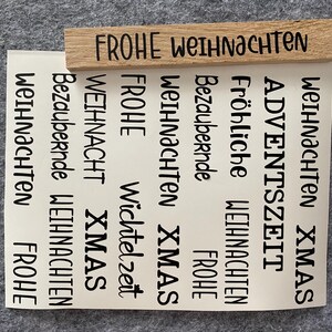 Klötzchen Schriftzüge Weihnachten - XMAS - Adventszeit - Format DIN A5 - Bogen Nr. 2