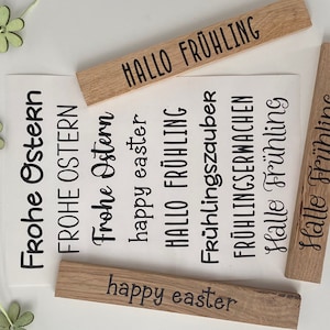 Sticker - Klötzchen - Nr. 3 - Stickerbogen - Schriftzüge - Ostern - Frühling - Format DIN A5