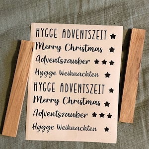 Sticker- Aufkeber - Stickerbogen für Klötzchen - weihnachtliche Schriftzüge - Weihnachten - Format DIN A5