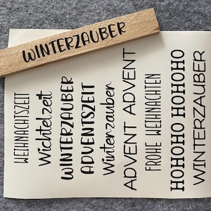 Klötzchen - Sticker - Weihnachten - Advent - Winter - Format DIN A5 - Sticker Nr. 3 - Schriftzüge