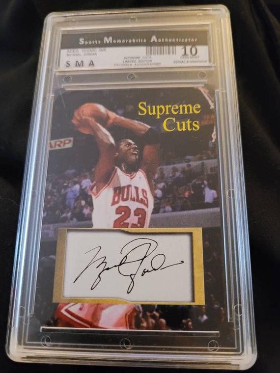 ACEO Michael Jordan Facsimile Autographed Graded Supreme Cuts