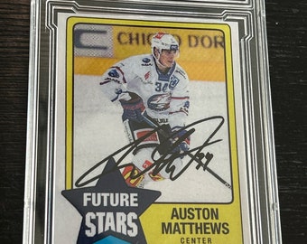 2015 Auston Matthews Facsimile Autographed Future Stars Hot Shot Prospects Rookie RC Hot Shot Prospects Graded Toronto Maple Leafs Pre-draft