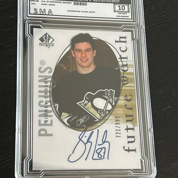 Sidney Crosby 2005/06 Future Watch Rookie UD Upper Deck SP Autographed Auto Reprint Graded bv #181 RP Rc